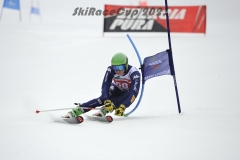 Mattia Savardi in azione in slalom gigante